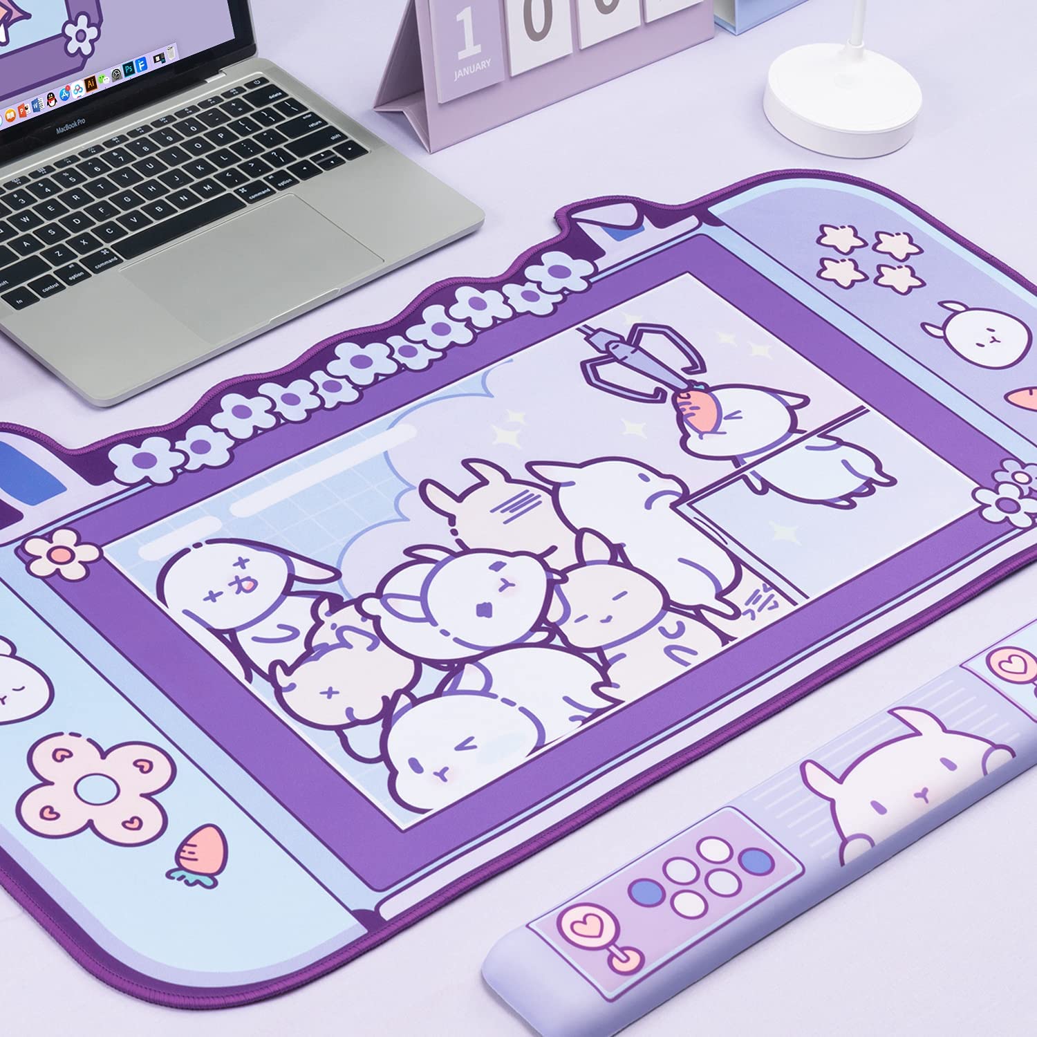 Large Kawaii Gaming Mouse Pad  - огляд і ціна Tradescantia Purple