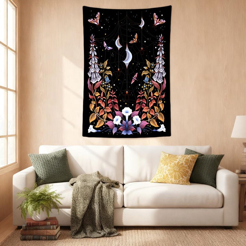 Gothic Spider Web Tapestry Cre - огляд і ціна Spider Plant Hanging