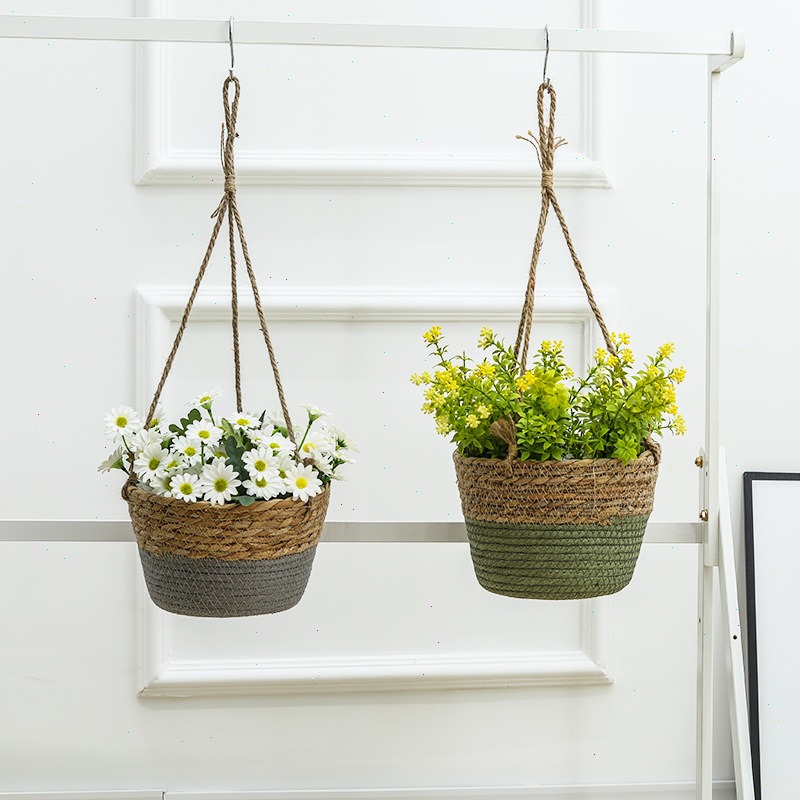 Straw Hanging Basket Flower Po - огляд і ціна Spider Plant Hanging
