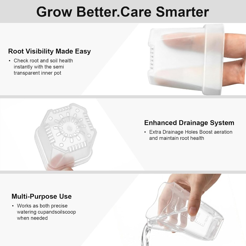 5/1PCS Transparent Self Wateri - огляд і ціна Aloe Vera Pot